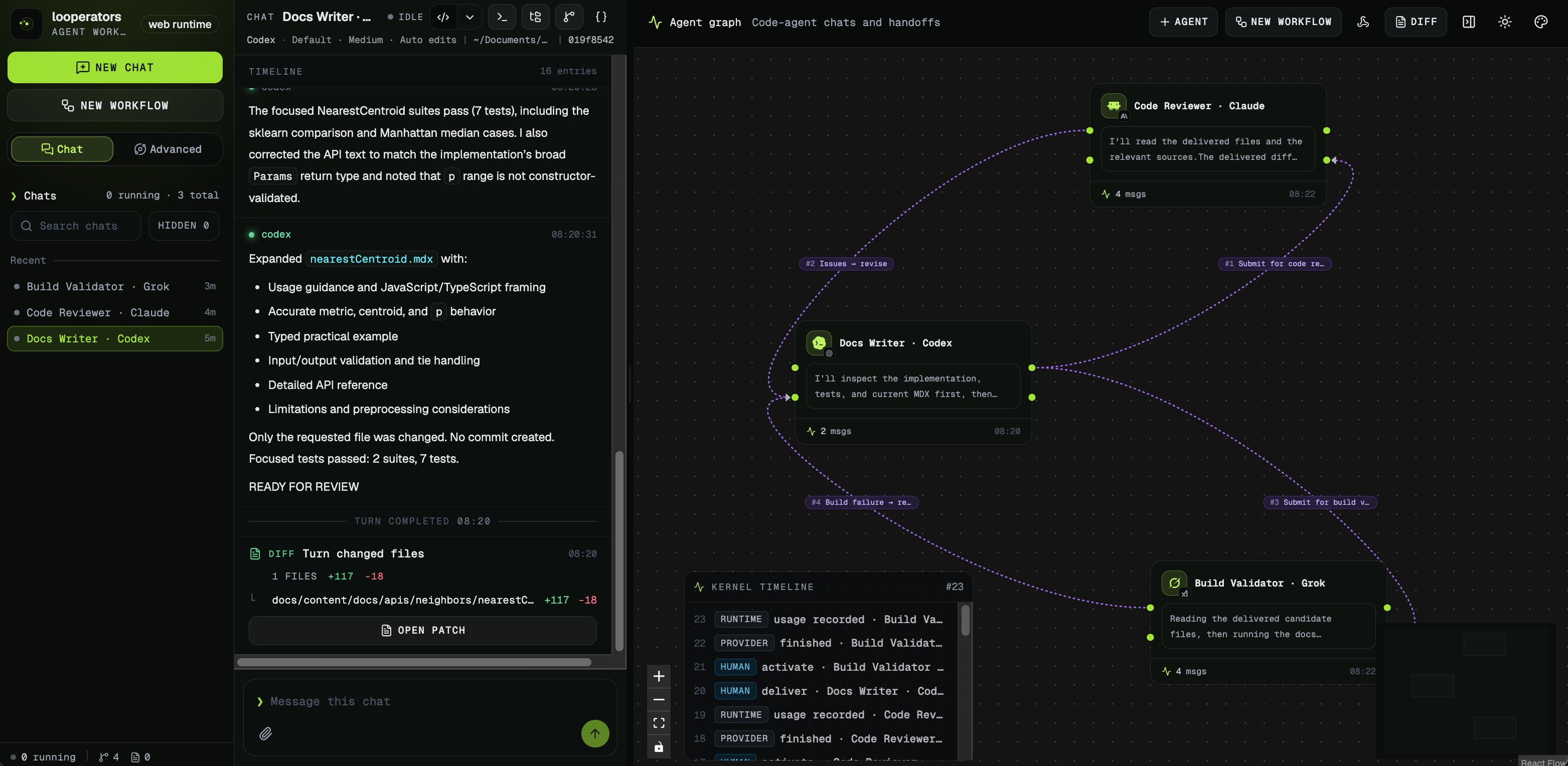 Codex が実装し、Claude Code が review、Grok Build が検証する looperators のワークフロー